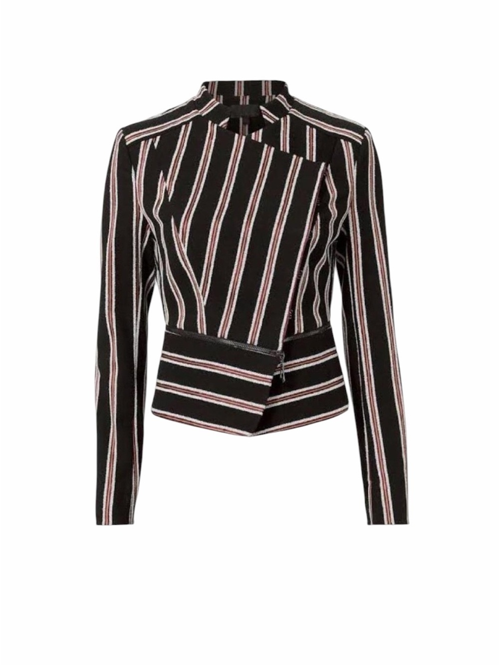 INTERMIX Black Cotton Peplum Blazer Size 0
